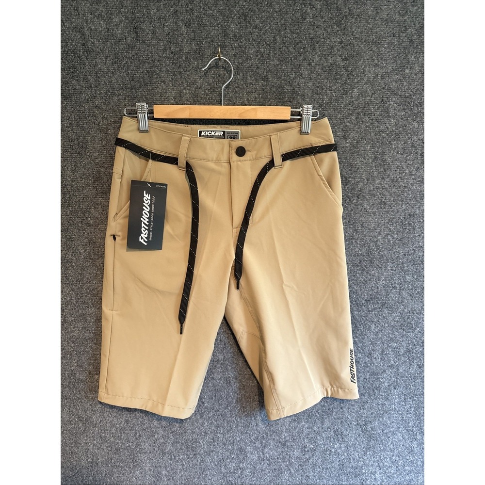 Fasthouse Kicker Hybrid 12" Shorts Mens 28 Khaki Mountain Bike Cycling Off Trail